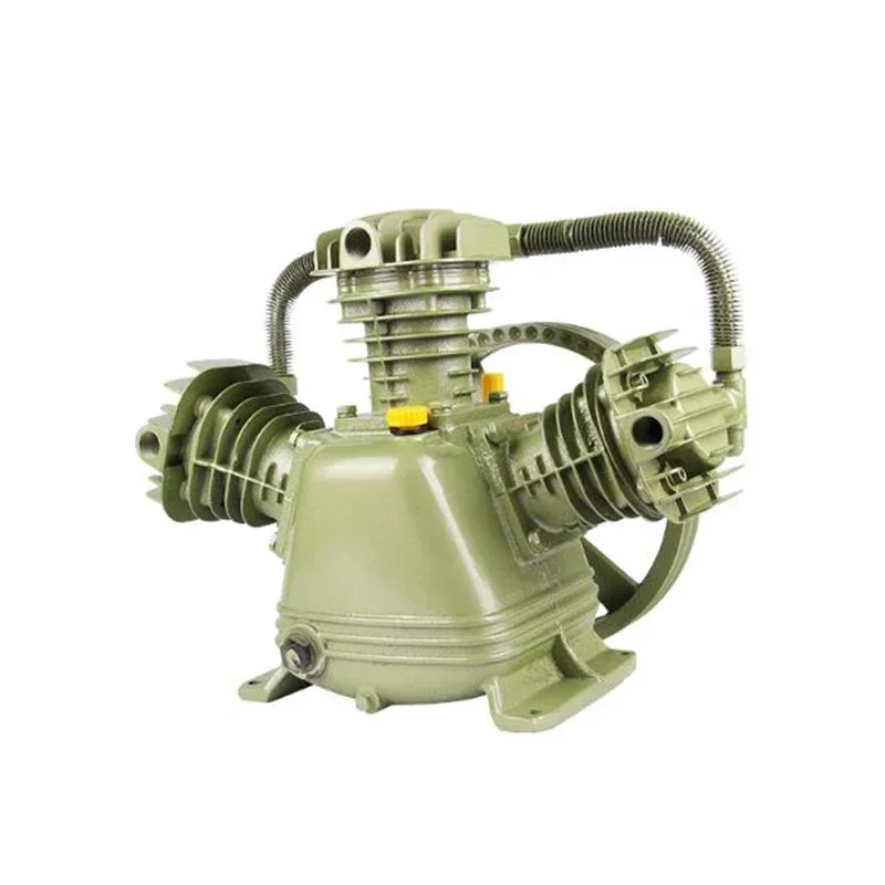 1.1KW Double Cylinder Industrial High Pressure Air Compressor Pump Head Piston Air Compressor Head Air Pump