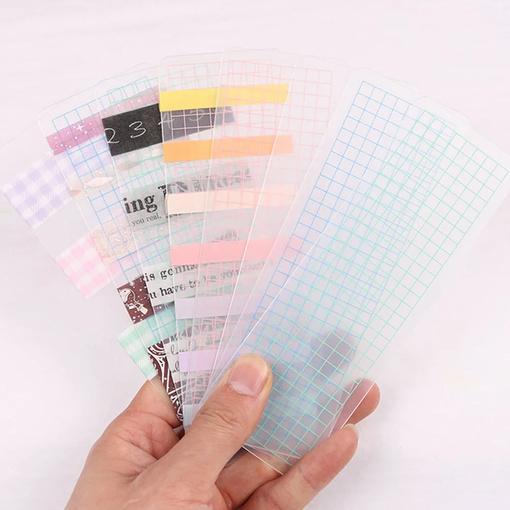

50pcs Hand Tent Tape Assembly Sheet Washi Tapes Sample Plates Rack Holder Boards Scrapbooking Office Home School Portable Large