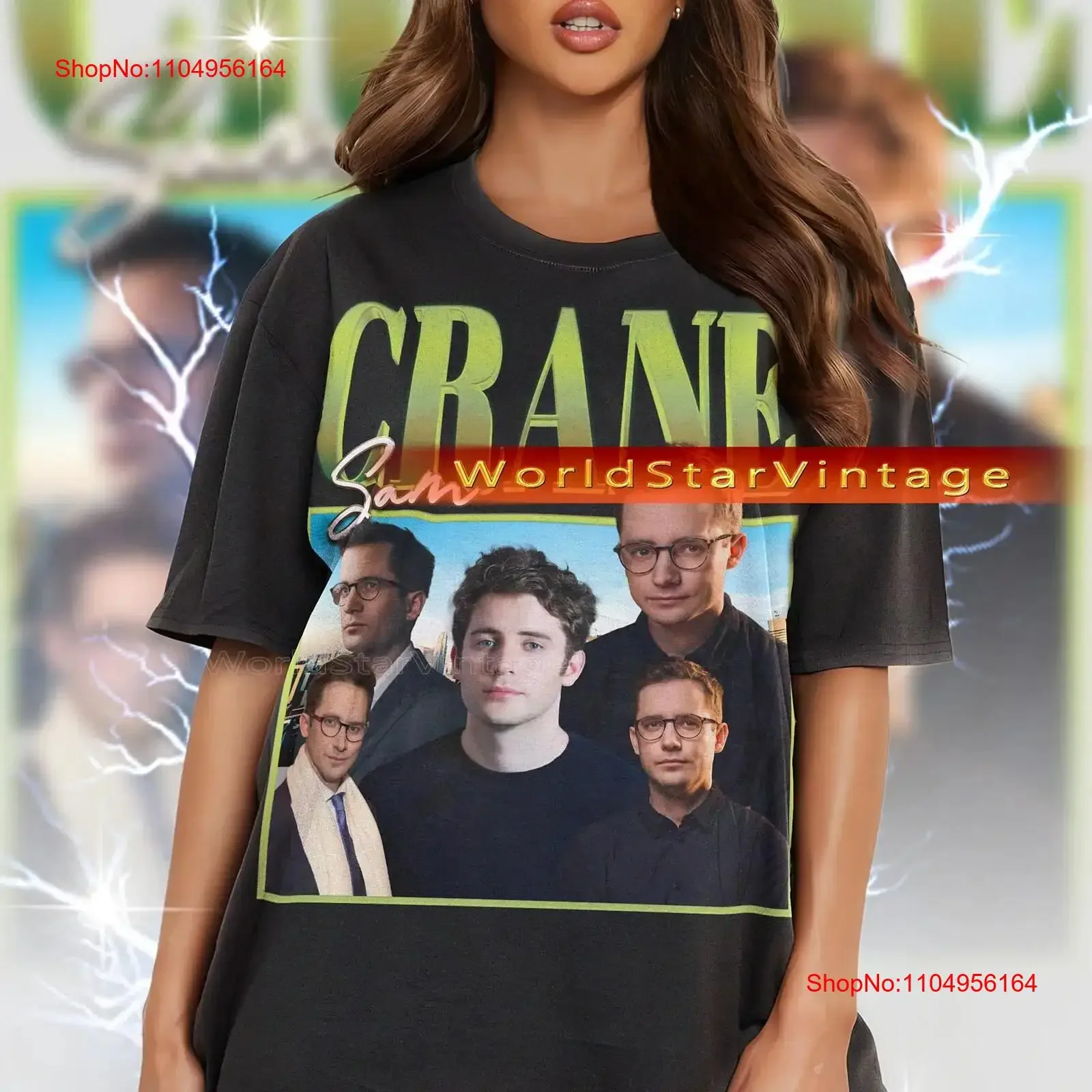 

Винтажная футболка SAM CRANE, свитер в стиле ретро 90-х годов, винтажная стираная дизайнерская одежда, дышащая, удобная
