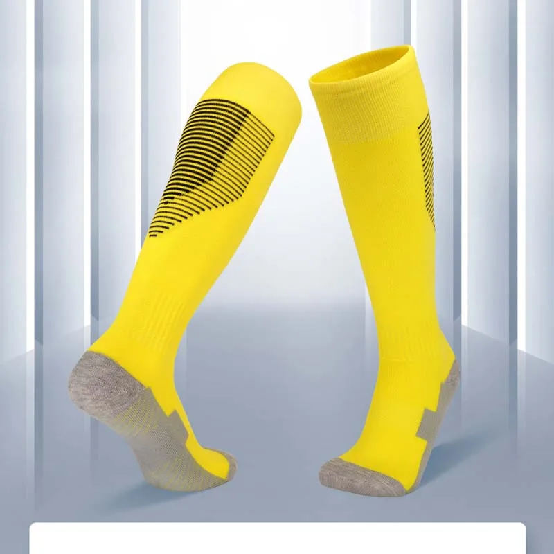 

Professional Football Socks Men Long Tube Anti-Slip Soccer Socks with Thickened Cushioned Sole Odor-Resistant Sports Socks Train