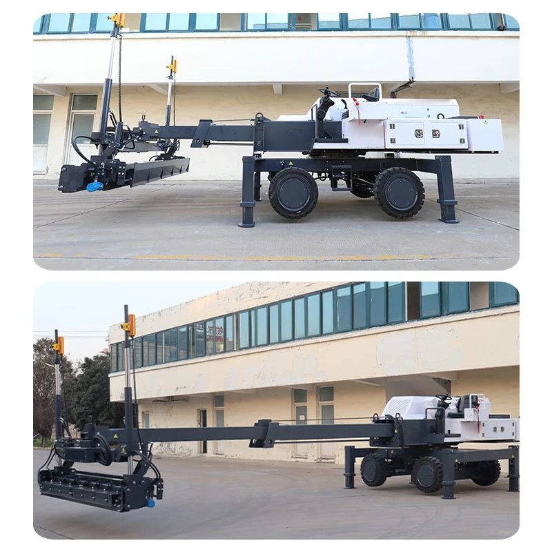 Customized Concrete Laser Screed Four-Wheel Self-Leveling Concrete Laser Screed Machine Boom Laser Screed For Warehouse/Parking