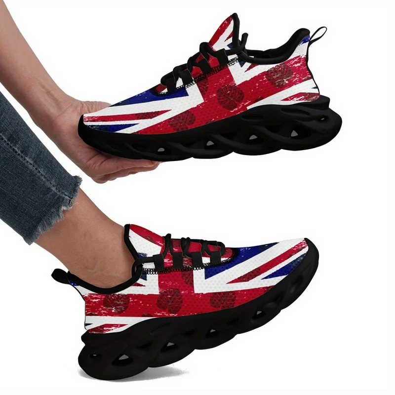 Men's and women's casual sports shoesInspired by the English flagDesigned with the English flag patternPerfect for Everyday W