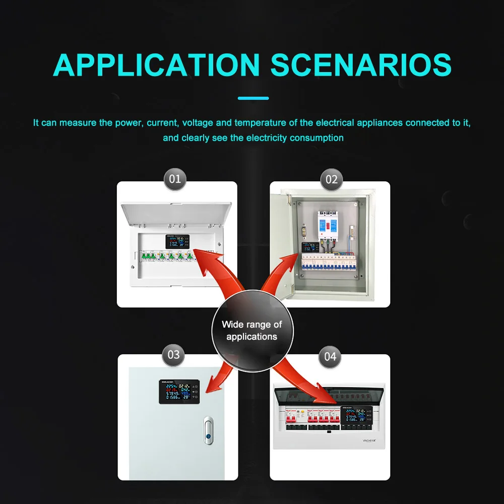 KWS-AC301 Wattmeter Power Meter Voltmeter AC 50-300V Voltage 50-60HZ Power Analyzers LED AC Electricity Meter 0-20/100A Detector