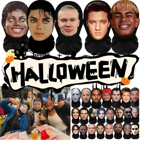 New Halloween 3D Printed Full Face Visual Mask Realistic Celebrity Performer Face Mask Props Costume for Party Supplies Cosplay