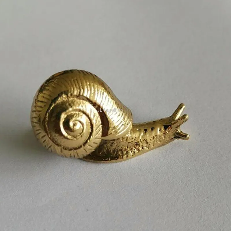 Brass Snail Pure Copper Drawer Cabinet Door Handle Creative Wardrobe Tea Caddy Jewelry Box Knob  Diy Decoration Pulls Handle