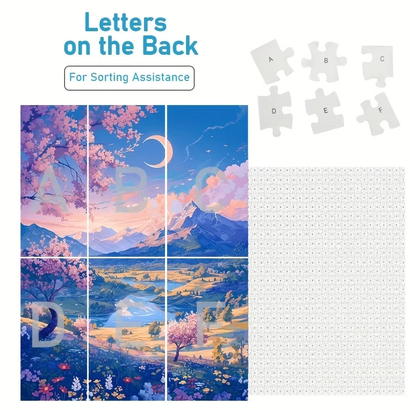 300/500/1000 Stück schöne Landschaft Puzzle Papier Puzzle herausforderndes Spiel für Erwachsene Geschenk für Familienspielzimmer Wanddekoration