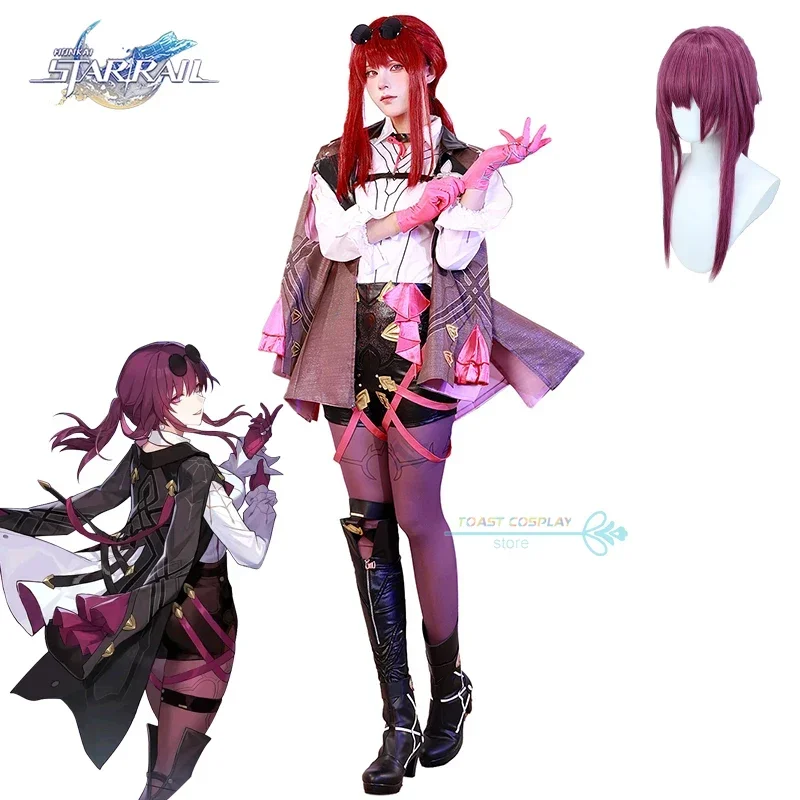 

Игра Honkai Star Rail Kafka Косплей Костюм Парик Полный комплект для Хэллоуина Карнавал Вечеринка Аниме Cos Сексуальный S MN3
