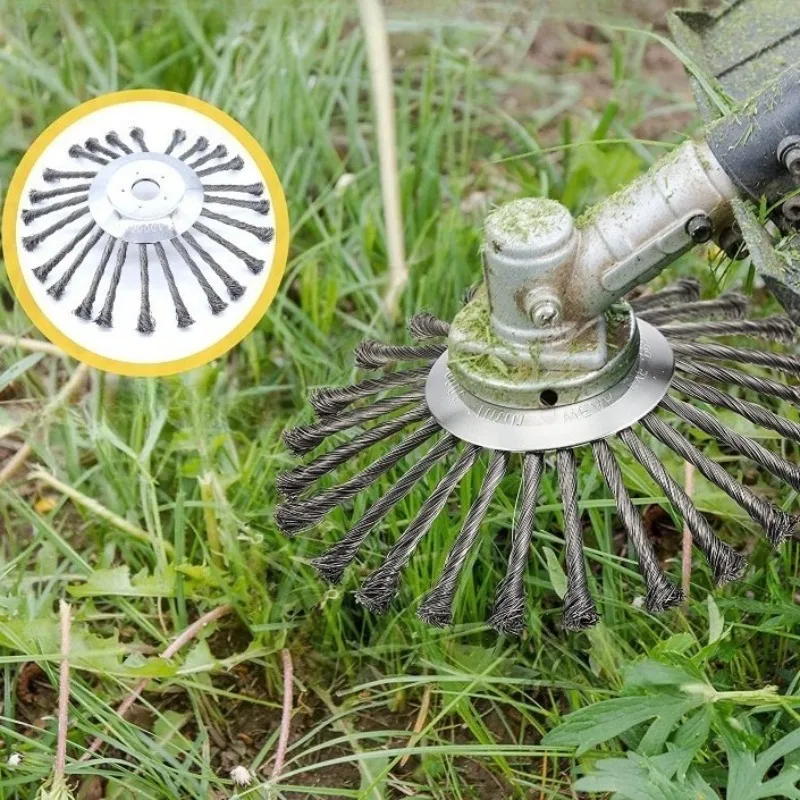 

10-inch Steel Wire Weeding Wheel Professional Weeding Machine Parts Universal Brush Cutting Machine Accessories Power Tool Part