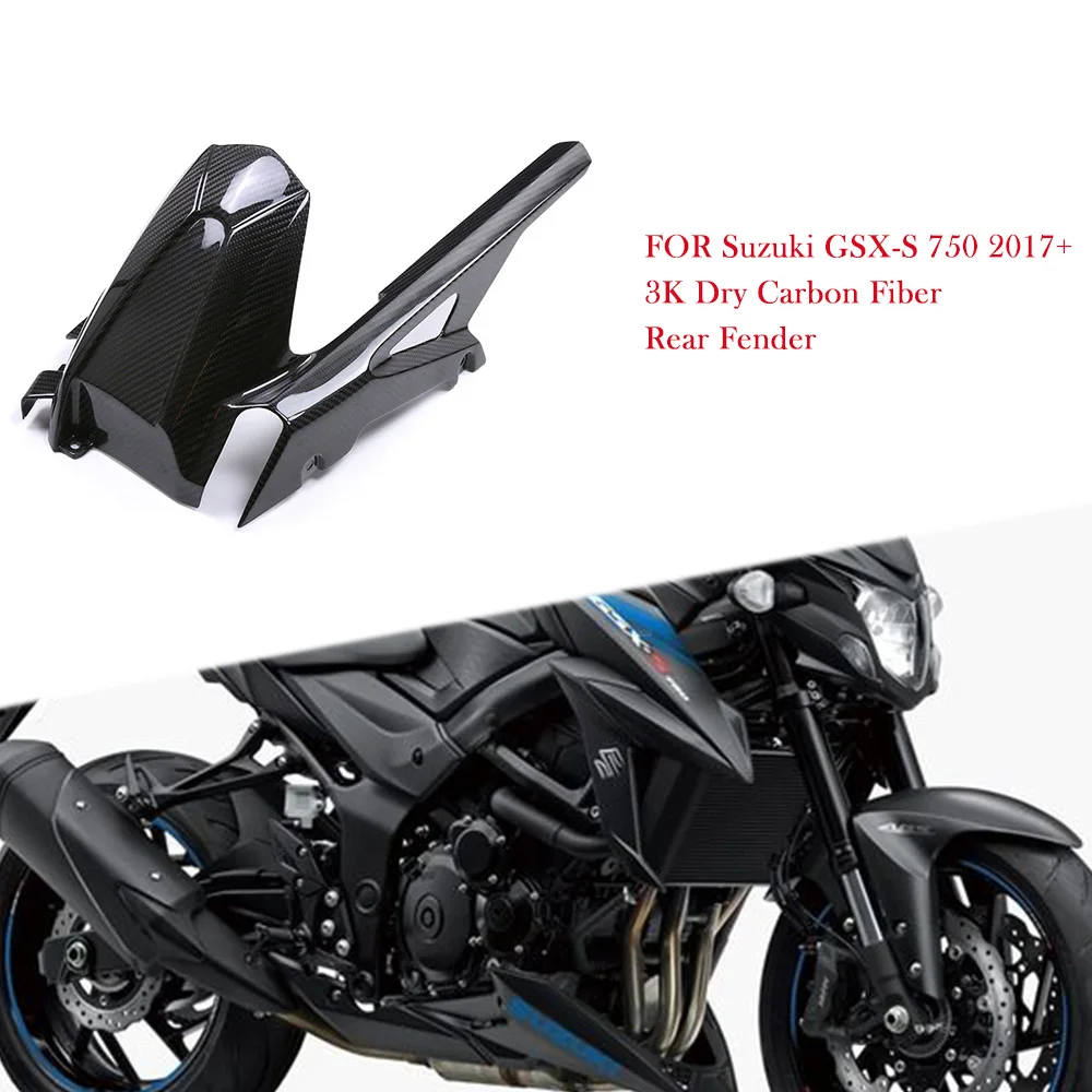 

For Suzuki GSX-S 750 GSXS750 2017 2018 2019 2020 2021 2022 2023 2024 3K Carbon Fiber Rear Fender Mudguard Motorcycle Accessories