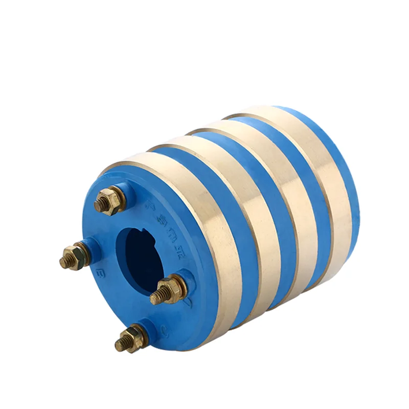 4 Channel  Collector Ring Copper Carbon Brush  Combination Multi - Layer Copper Ring Slip ring Pillowtype Packing Machine