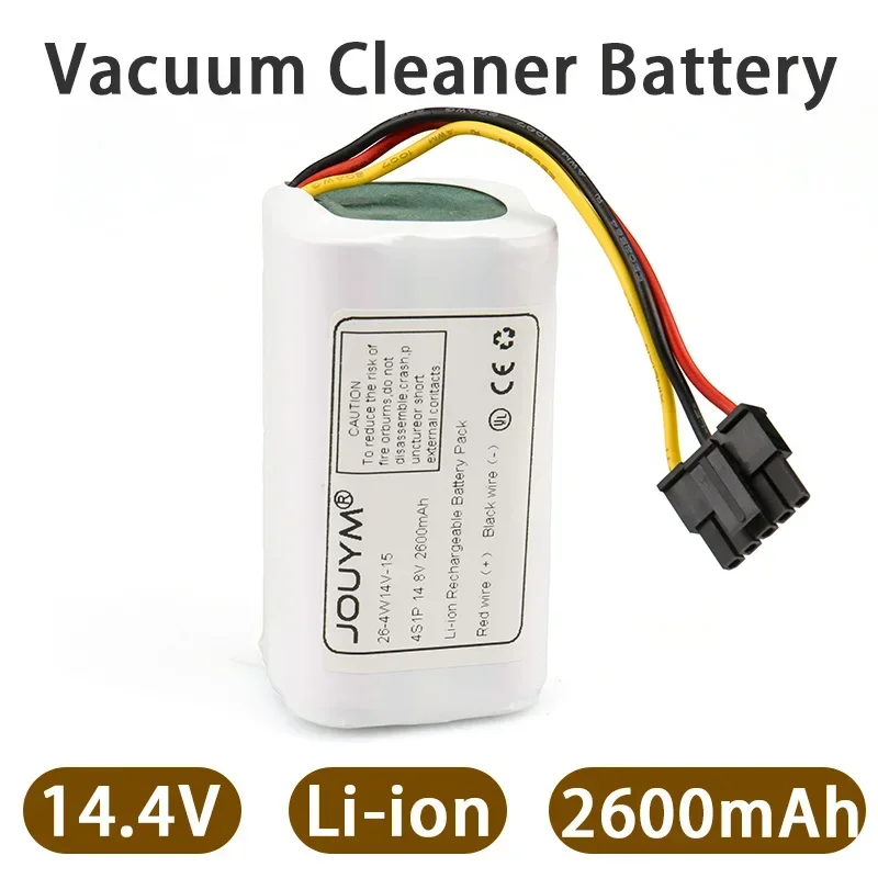 14.4V Vacuum Cleaner Battery 2600mAh Replacement Lithium-ion Battery For Xiaomi Mi Robot Vacuum-Mop