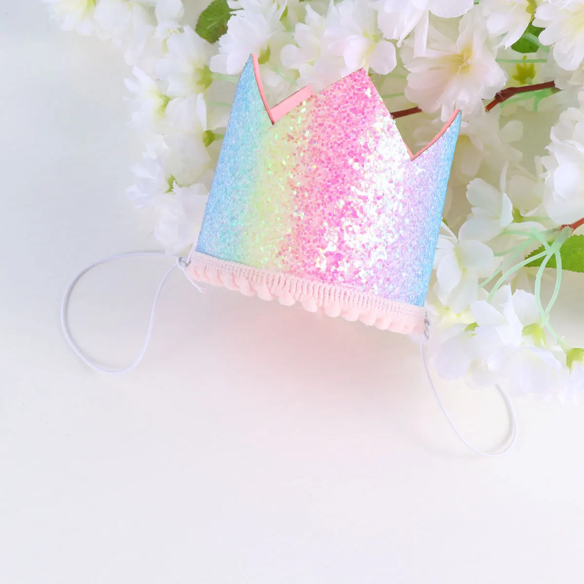 

1Pcs Rainbow Glitter Birthday Crown Large Size Number Party Hat Birthday Decoration Crown Unique Gift