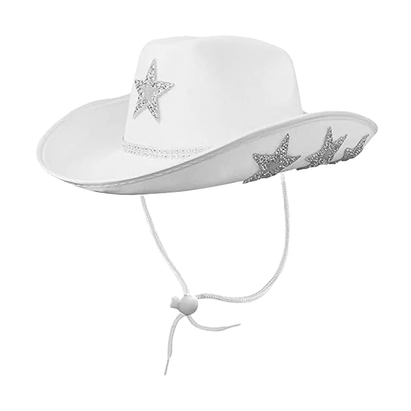 Cowgirl Hat Chic White Cowboy Hat for Celebrations Roles Playing Cosplay Proms