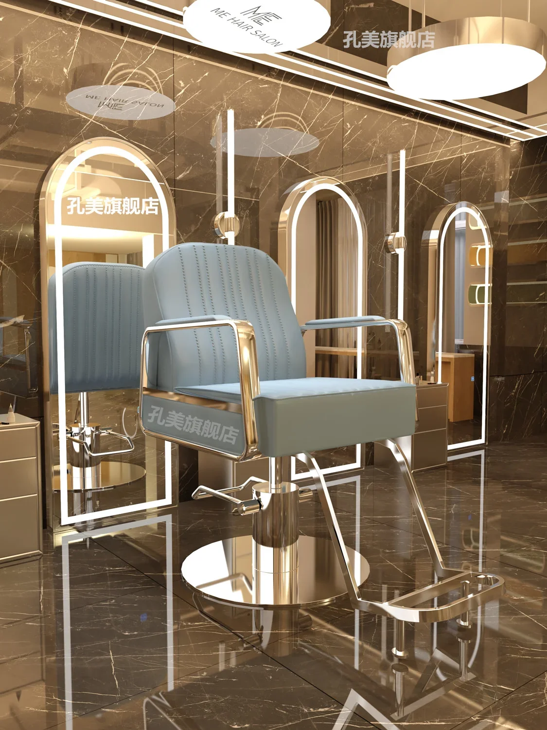 Beauty Salon Barber Chairs Luxury Professional Reclining Vanity Chair Barbershop Hairdressing Muebles De Peluqueria Furniture