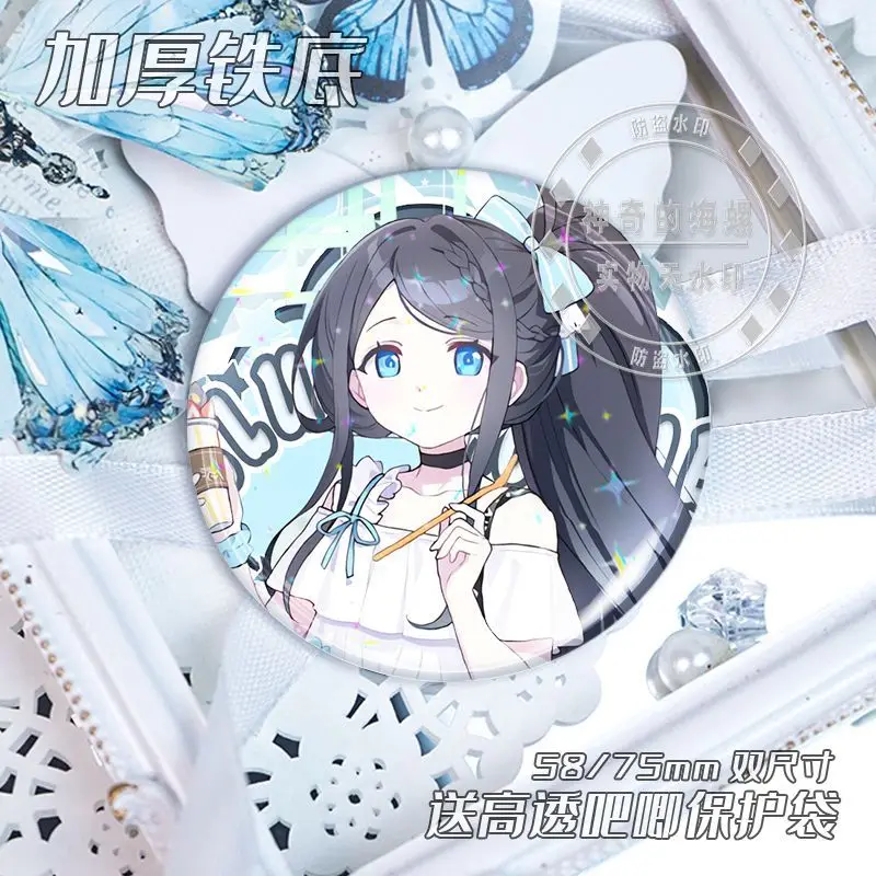 58mm Blu Archivio Tenndou Arisu Spille Carino Anime Spilla Cosplay Cartoon Distintivo Zaino Vestiti Accessori di gioielli