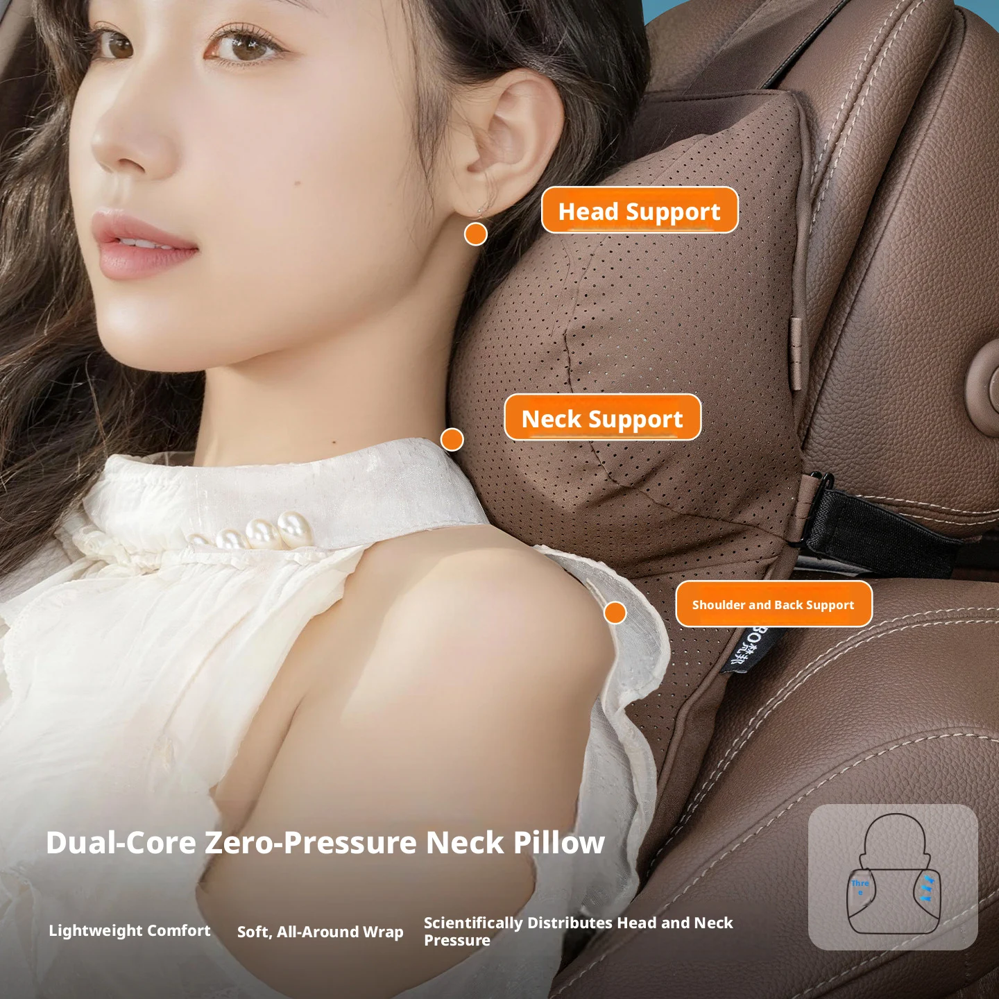 Car headrest and shoulder integrated Nappa leather latex, suitable for Audi A4 A5 A6 A7 A8 Q5 Q7 Q8 A3 8Y Auto Interior Parts