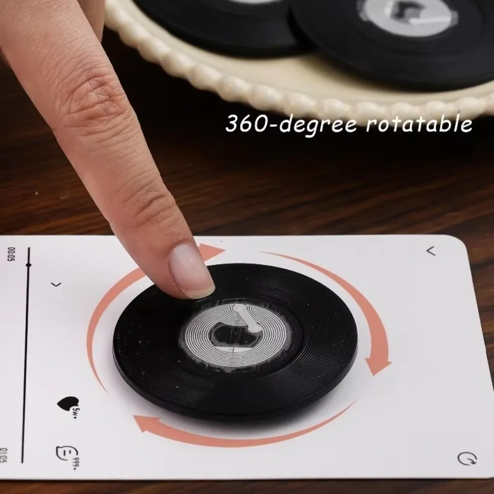 Vinyl Record NFC Fridge Magnet NFC Chip Built Rotate Base Music Trigger Sticker Magnet Back Rotate Magnet Ornament