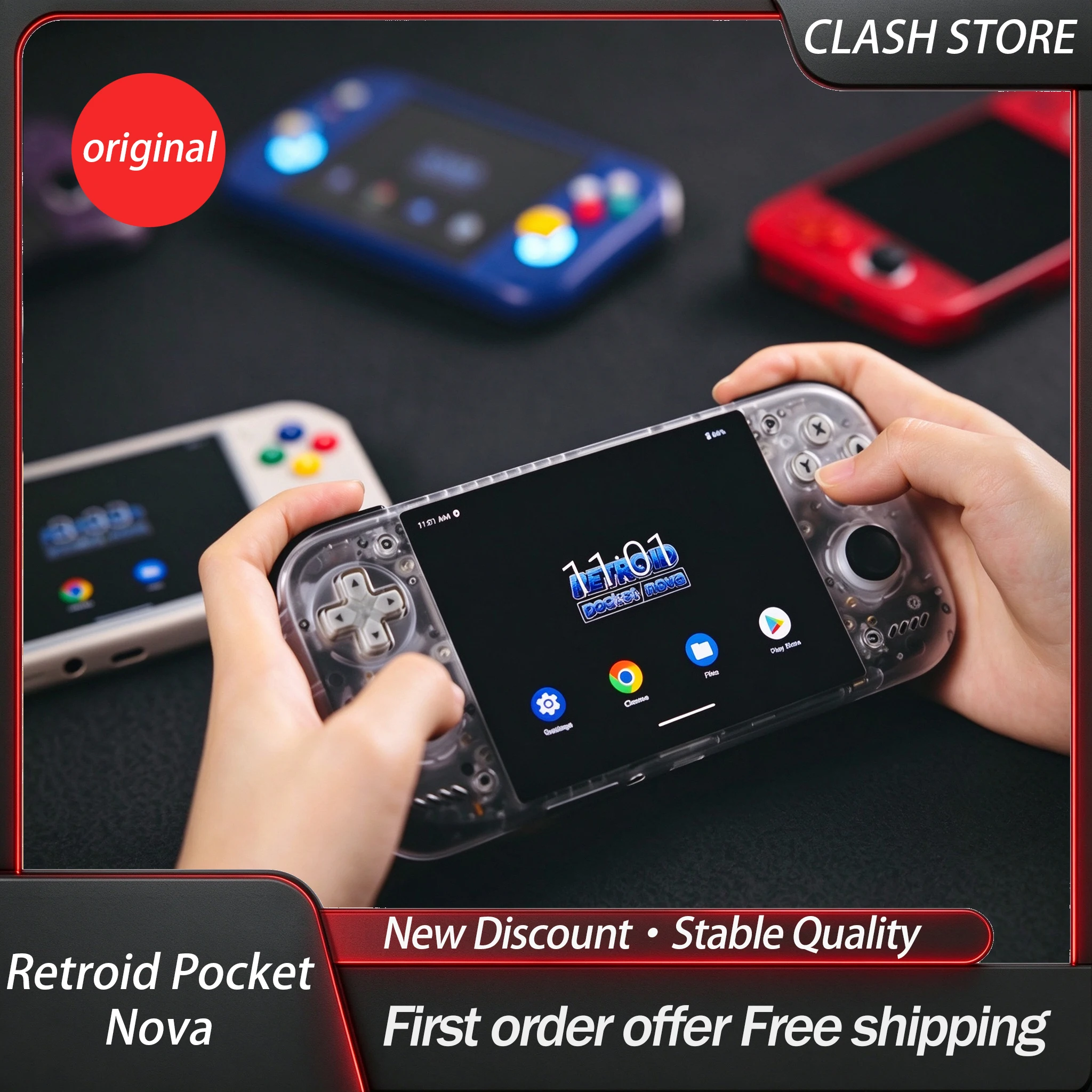 NEW Retroid Pocket Nova Retro Portable Game Console Handheld Game Console 4.5″ 4:3 Oled Full Screen High Performance ForAndroid