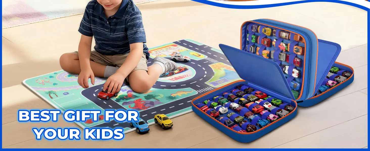 Toy Car Storage Case Compatible with Hot Wheels for Matchbox for LEGO for AZEN for JOYIN for Tub Works Cars Toy Car Organizer Ho