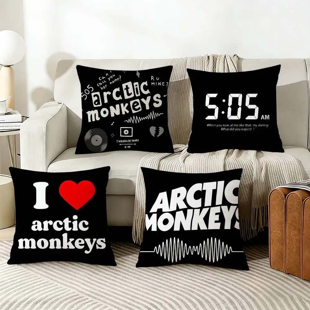 

A-Arctic M-Monkeys Band Pillow Cover Sofa Cushion Cover Home Room Decoration Children Gift