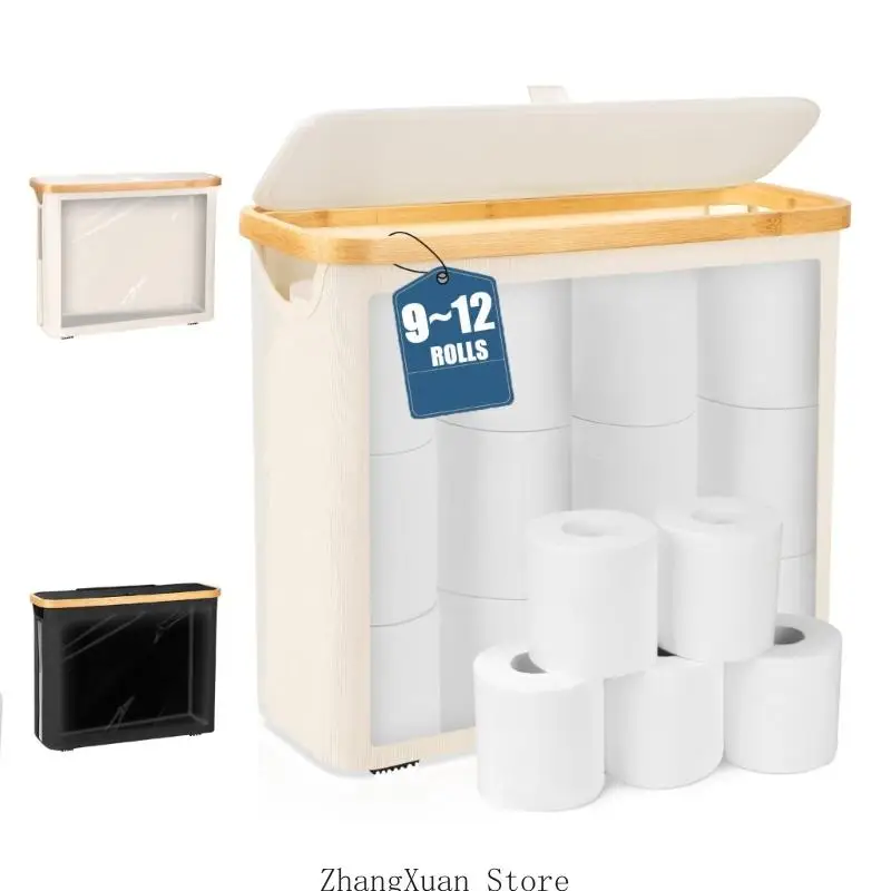 Geräumiger Toilettenpapierbehälter mit Sichtfenster für Küche oder Bad 3XUF – Detail 3
