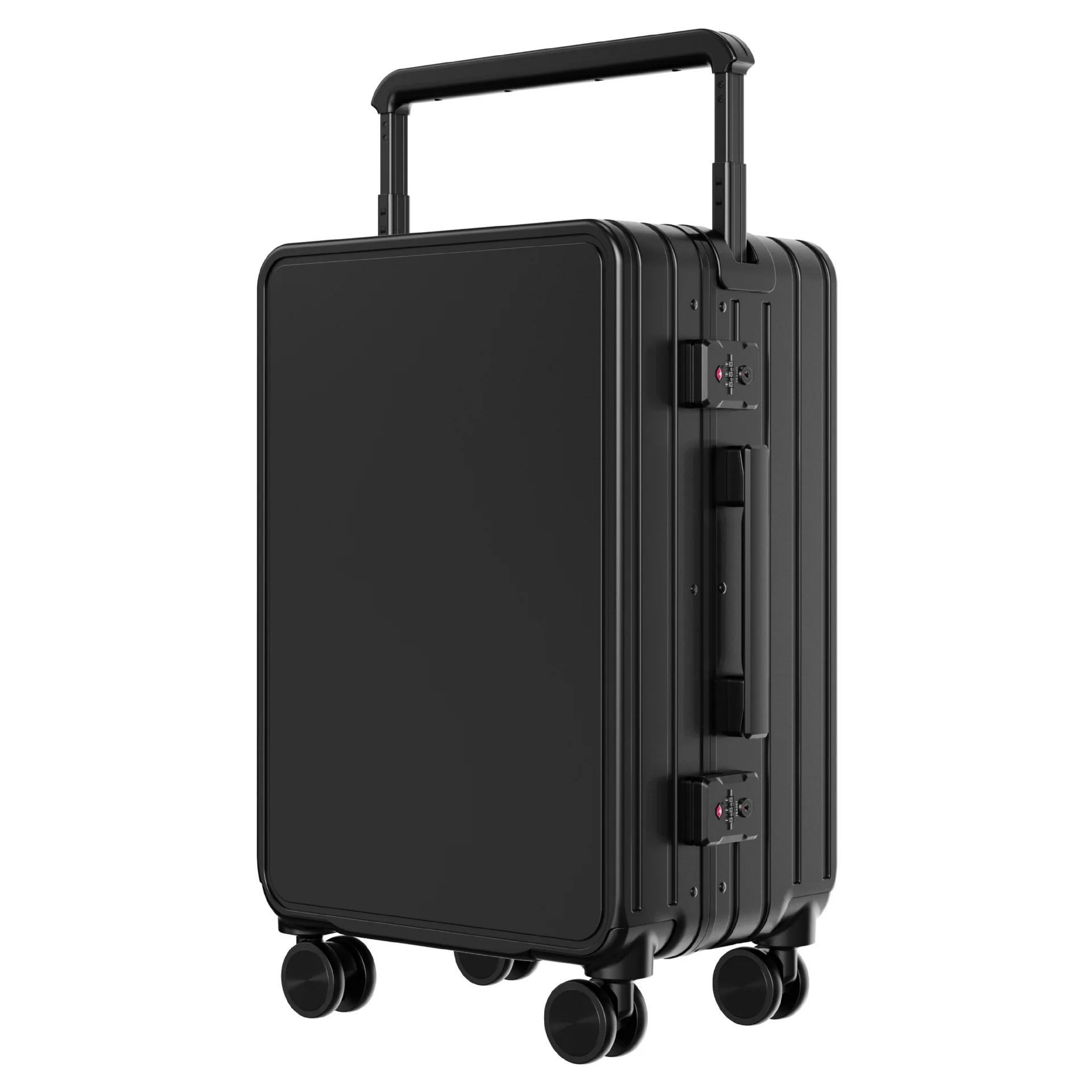 Mode Aluminium Frame Bagage. Multifunctionele Usb Business Boarding Koffer. Universele Wiel Waterdichte Middenformaat Bagage.