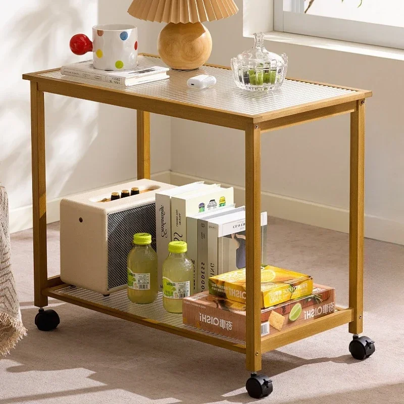 Nanzhu tempered glass coffee table small coffee table office small apartment sofa side cabinet corner table
