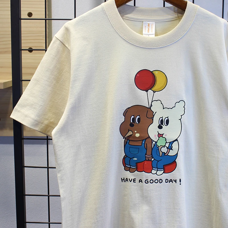 

Cartoon Bear Pure Cotton ort Sve T-irt ex Loose Fit Casual Top Youth Faion Summer Wear Comfortable Breathable
