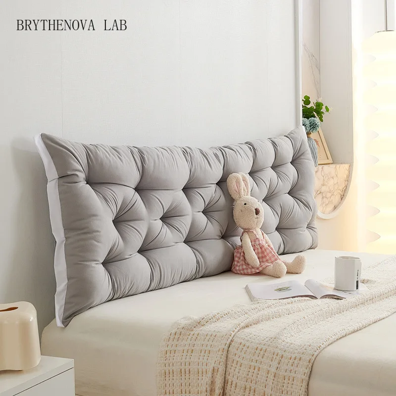 Matte Soft Bag Bedhead Cushion Large Pillow on Silk Double Bed Sofa Tatami Waist Protection and Anti-collision Soft Bags