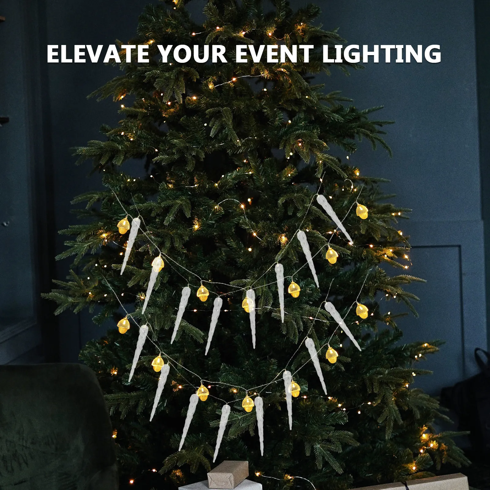50Pcs Clear Icicle LED Bulb Shades 5Mm Light Covers Festive Decorative Lamp Covers for Christmas Winter Holiday Outdoor