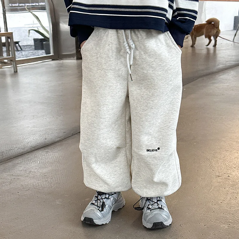 

Kids Pants Spring Children loose sports pants Boys Letters embroidery sweatpants Girls soft all-match Trousers