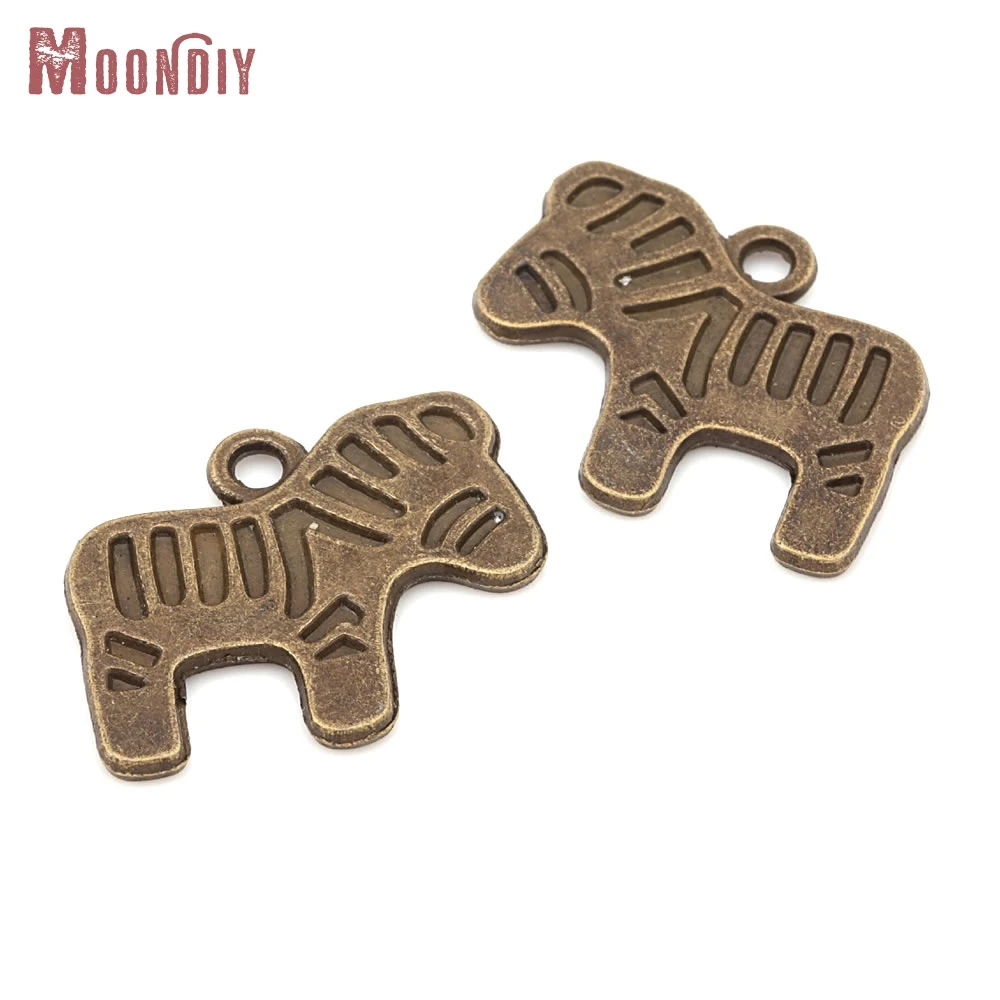 

30PCS 20x17MM Antique Bronze Zinc Alloy Small Zebra Charms Pendants Diy Necklace Earrings Charms Jewelry Making Accessories