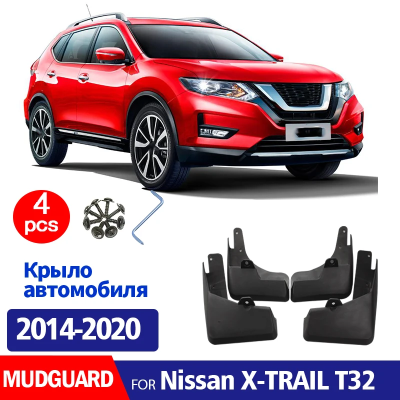 

FOR Nissan X-TRAIL T32 2014 2015 2016 - 2020 Mudguard Fender Mud Flap Guards Splash Mudflaps Car Accessories Front Rear 4pcs