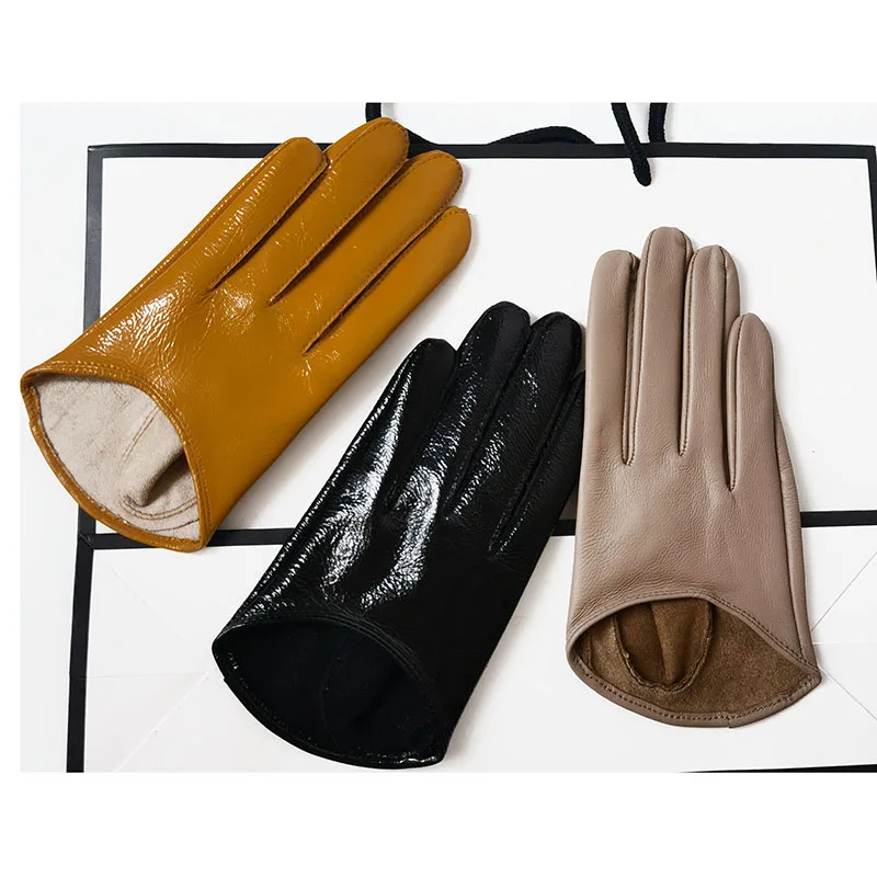 Real Leather Gloves Female Spring Autumn Thin Style Touch screen Fashion Sheepskin Women Gloves