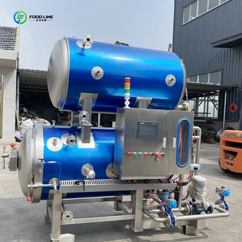 Industrial Food Retort Sausage Canned Drinks Steam High Temperature Sterilization Machine FL Customized