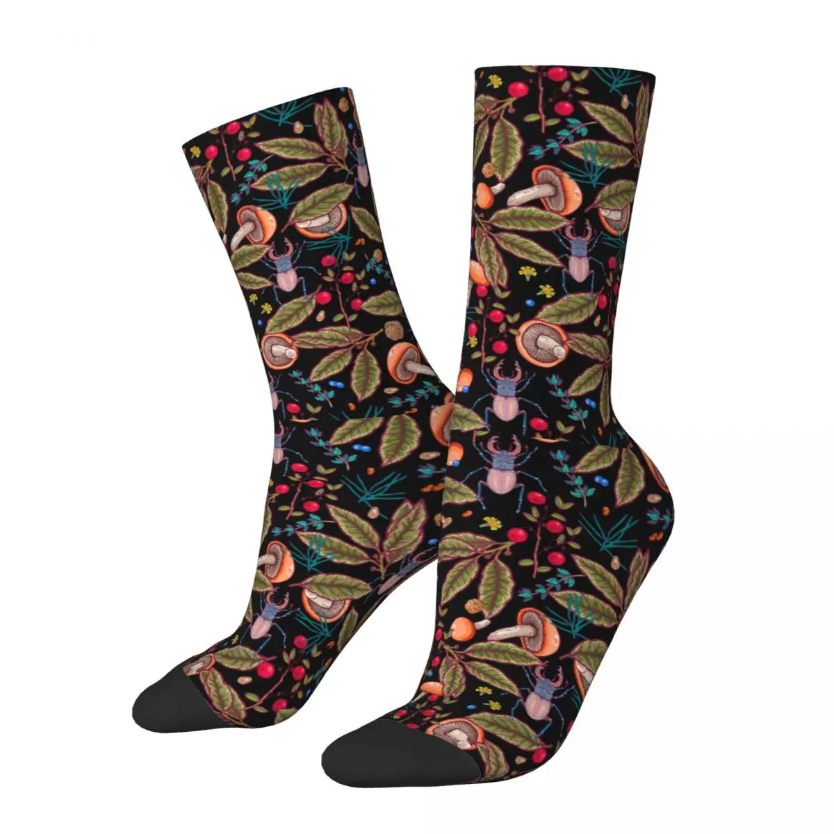 

Fashion Men's Socks Casual Tropical Forest Mushrooms Sock Polyester Graphic Women Sock Spring Summer Autumn Winter