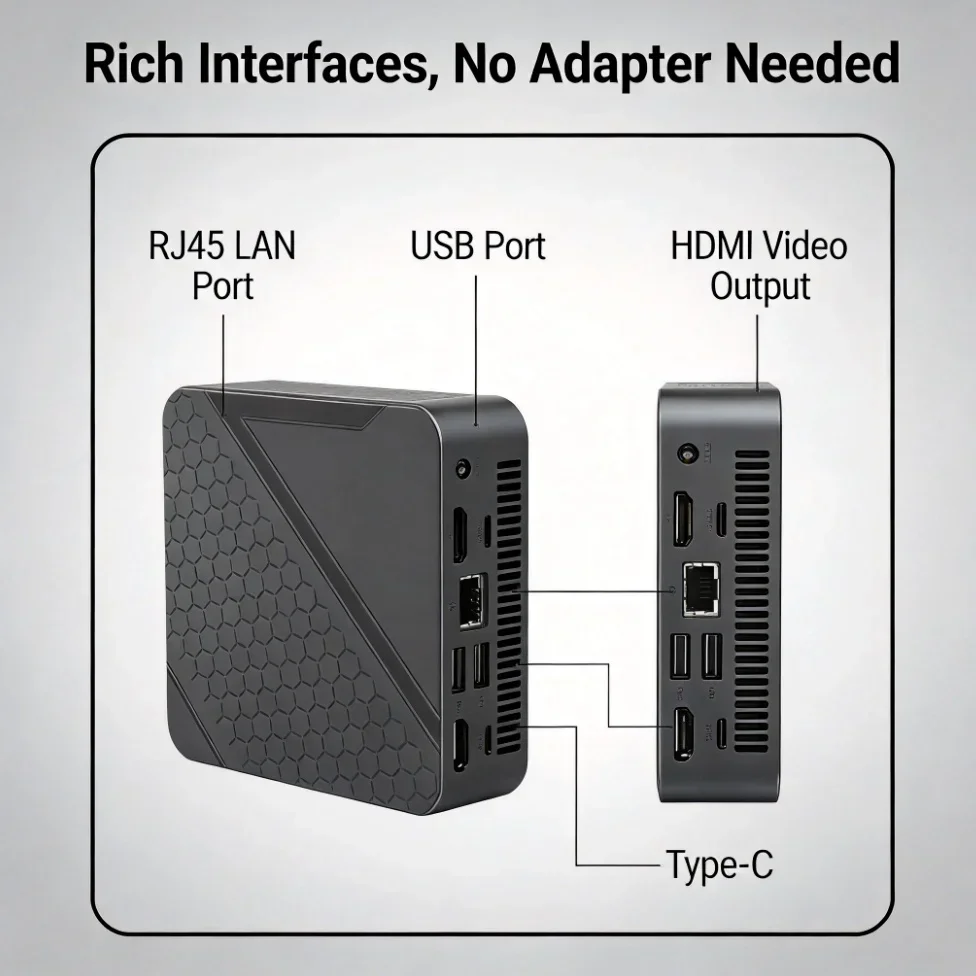 2026 Solid Core N150 MINI PC Windows 11 Smooth Touch Pocket Sized Console RAM 1TB SSD WIFI 6 BT5.2 4K HD Mini Verse