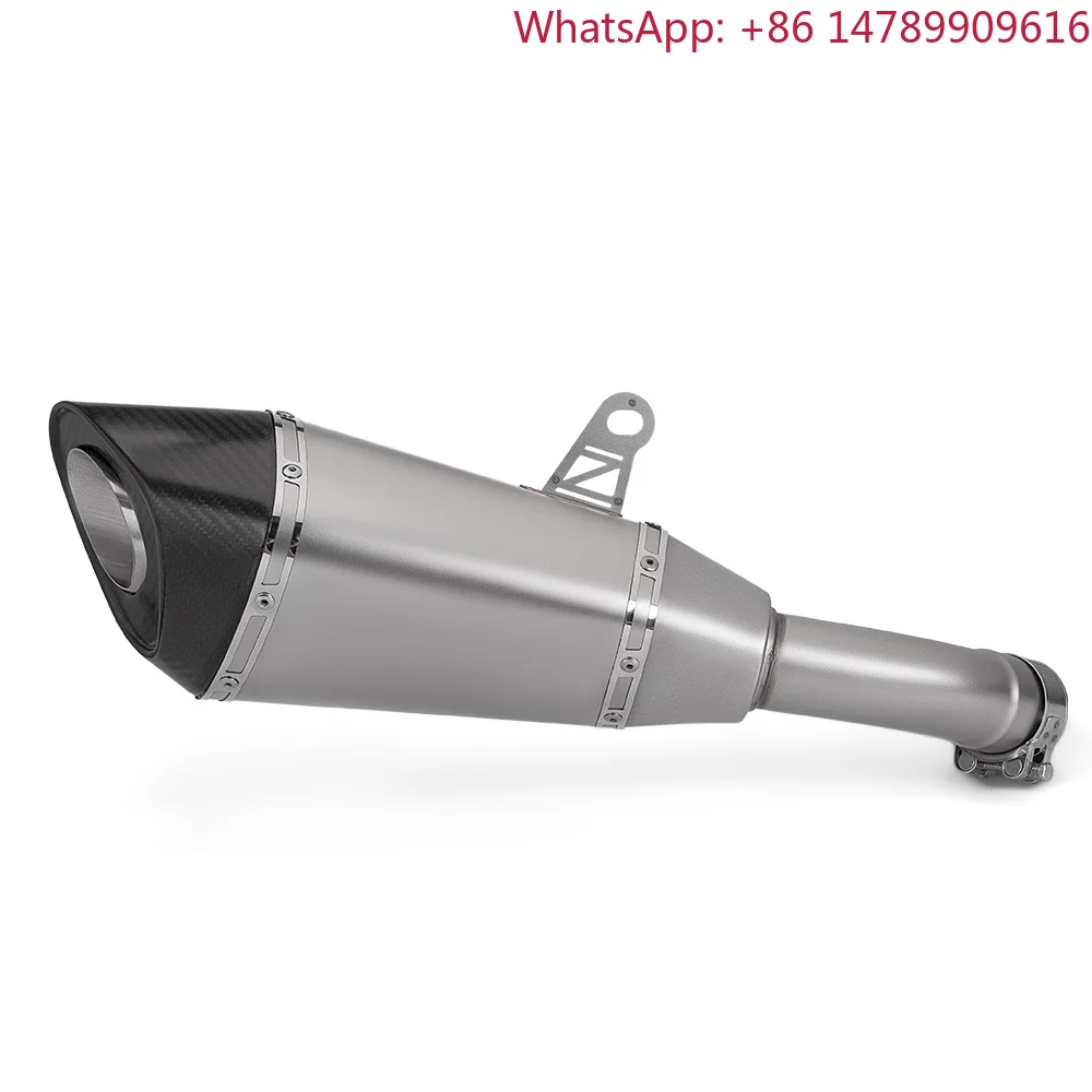 Carbon Fiber Motorcycle Exhaust Muffler, Universal 51mm Inlet Slip-On With DB Killer, Racing Style Pipe For Street And Off-Road