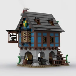 MOC building blocks Toy Blacksmith Model of Medieval Alley 658pcs Creative holiday gift for all architecture lovers