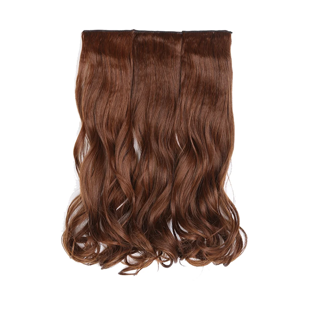 

A72Z 55cm Thickened Three-Piece Wig Set Large Wavy Long Curly Wig High Temperature Hair Wire Wig Light Brown Long Wavy Roll