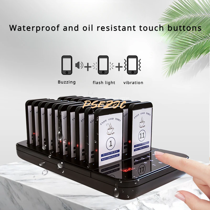 Wireless Food Dispenser Portable Milk Tea Shop Dessert Shop Queuing Vibration Waterproof Food Pickup Calling Tool