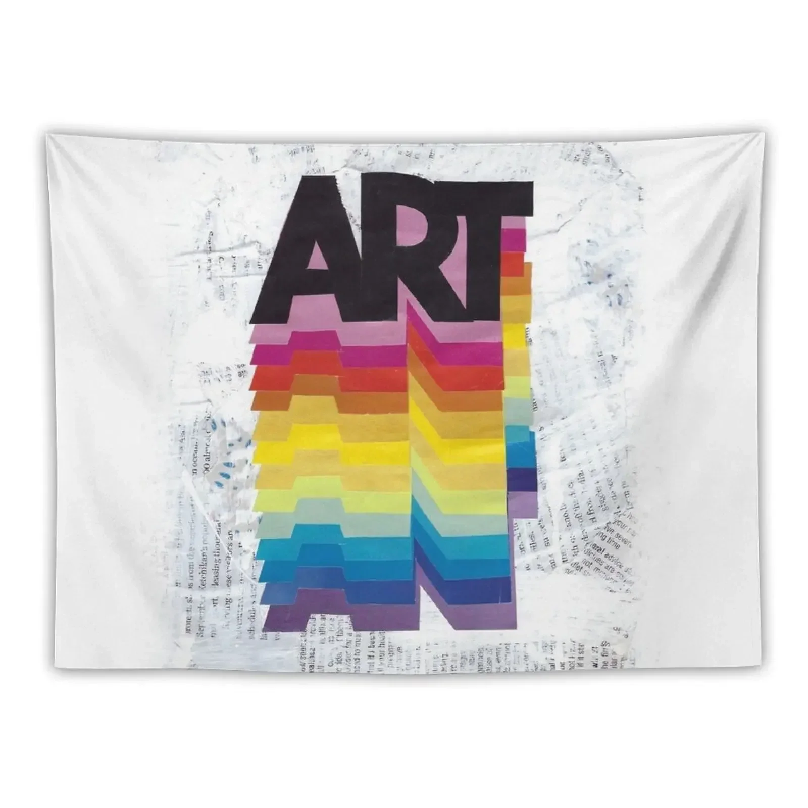 

Retro Rainbow Art Word Tapestry Aesthetic Room Decors Home And Comfort Decor Tapestry