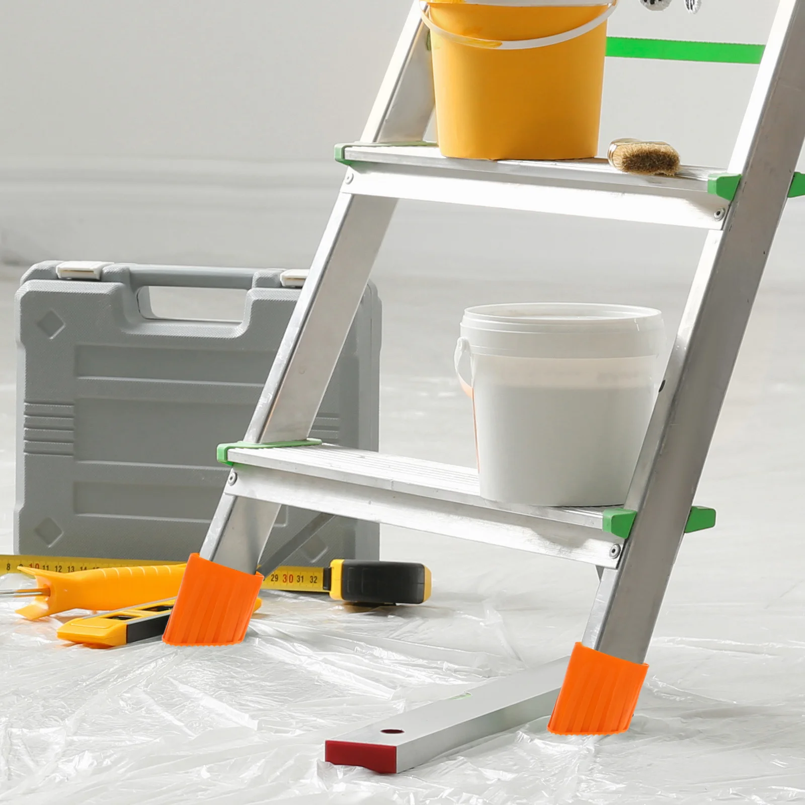 

4Pcs Non-Slip Ladder Feet Covers Silicone Pads Protect Floors Tiles Carpets Durable Anti-Scratch Sound Insulation