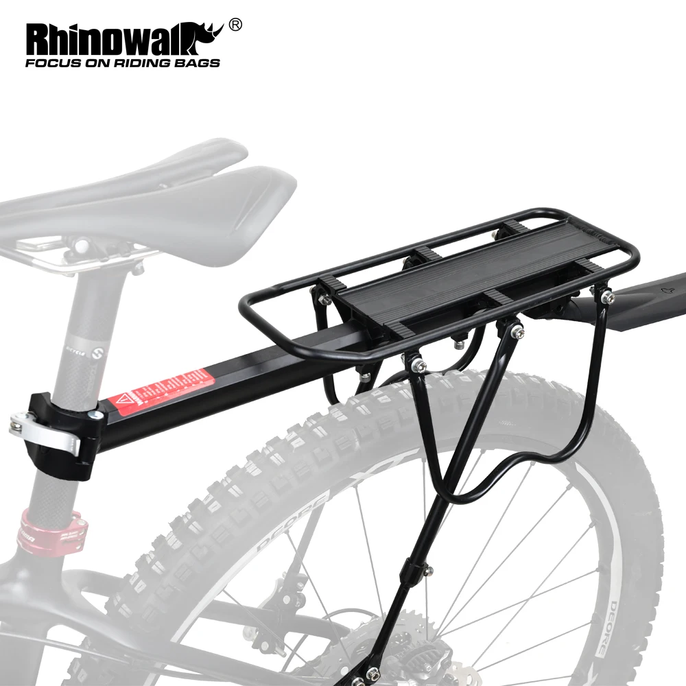 Rhinowalk Bicycle Luggage Carrier Cycling Seatpost Bag Holder Stand Cargo Rear Rack Shelf for 20-29 inch bike with Install Tools