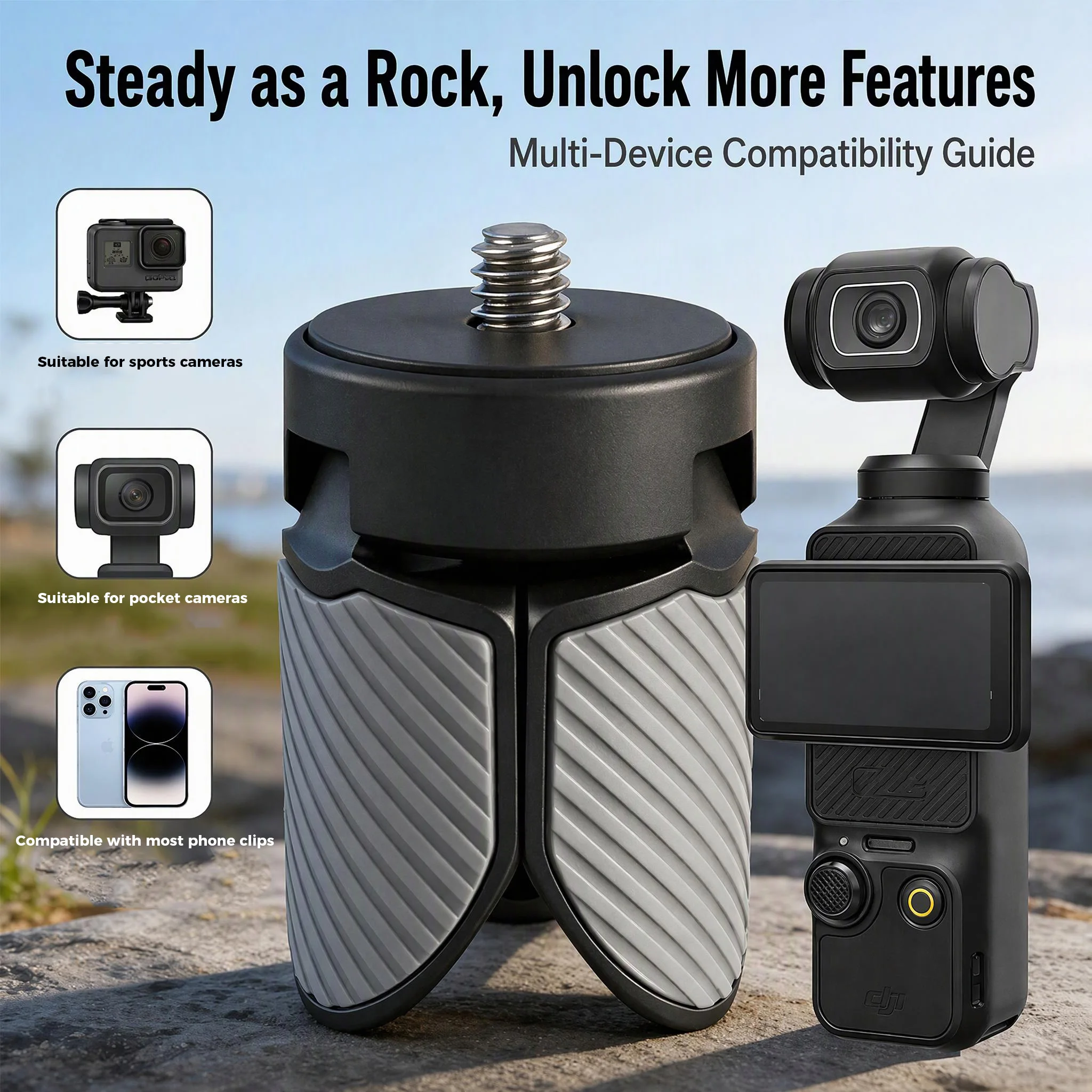 Careful desktop stand for DJI Pocket 3/4, pocket camera desktop stand, essential accessory for short video creators