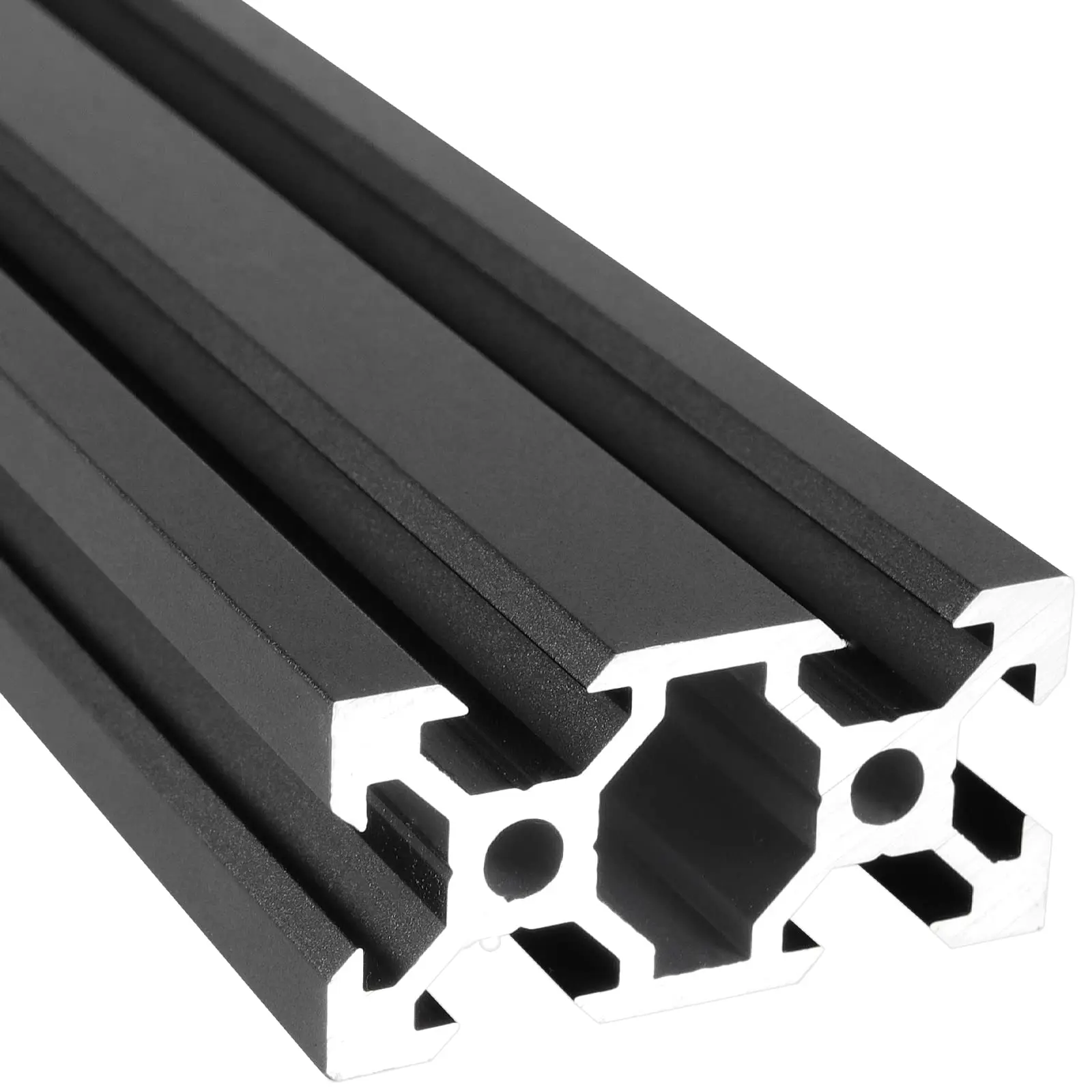 2pc/lot Black V-slot 2040 European Standard Industrial Aluminum Alloy Profile 1-1000mm Length Linear Rail for DIY 3D Printer CNC