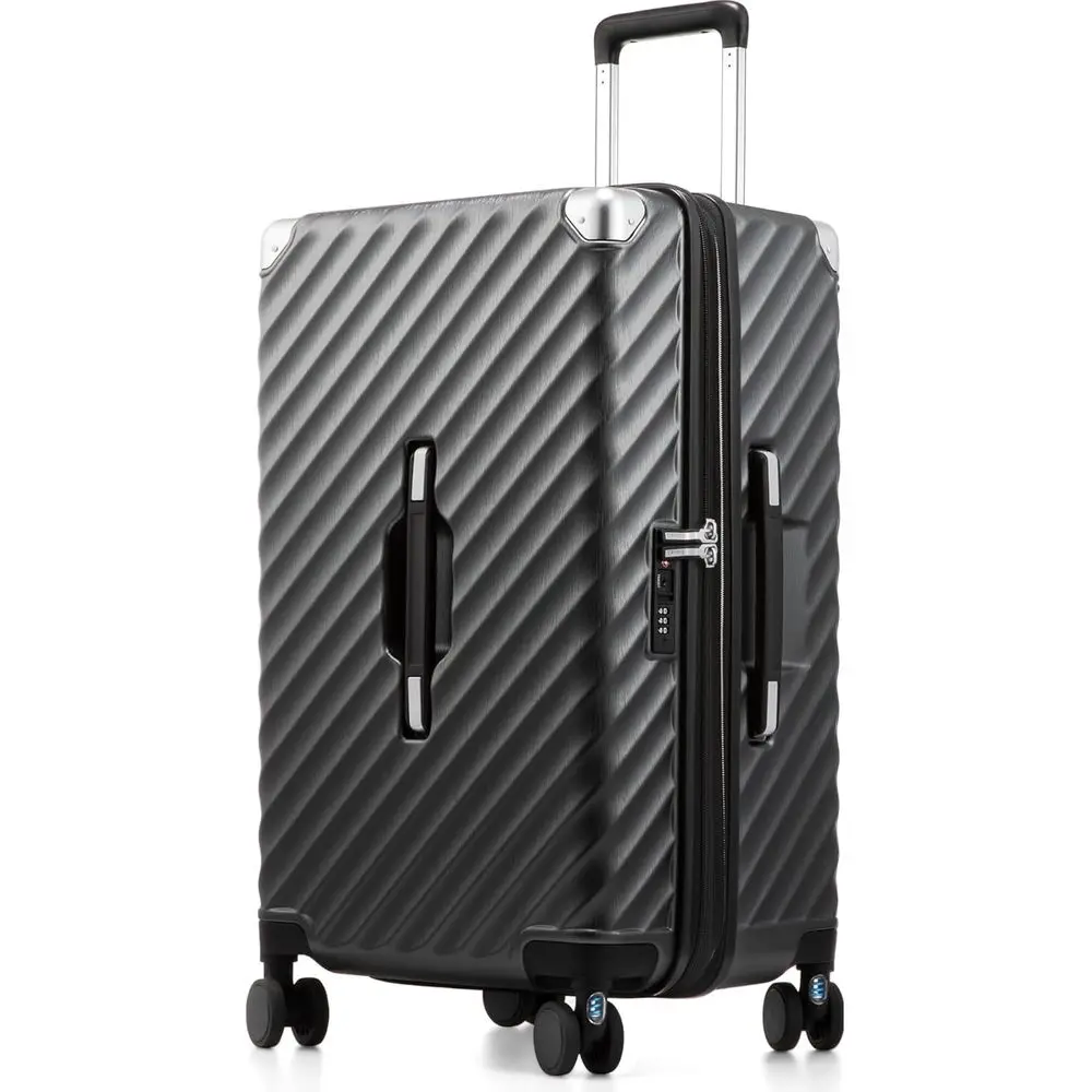 

Expandable Hard Shell Medium Suitcase with Shock-Absorbing Wheels & TSA Lock, Charcoal Metallic, 24 Inch, 72-80L Capacity