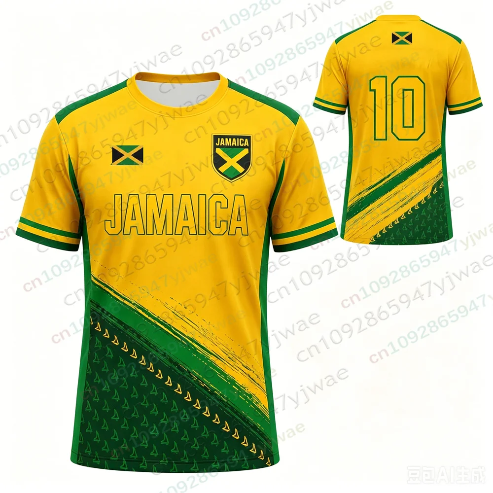 Jamaica Soccer Jersey Fan Shirt Fashion Casual Streetwear Breathable Quick Drying Short Sleeved Summer Men Women T-Shirt view 4