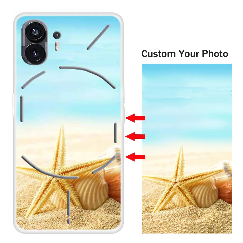 Custom Personalized Cases For Nothing Phone 2 (2) II DIY Cover For Nothing Phone 1 (1) Design Photo Picture TPU Transparent Case