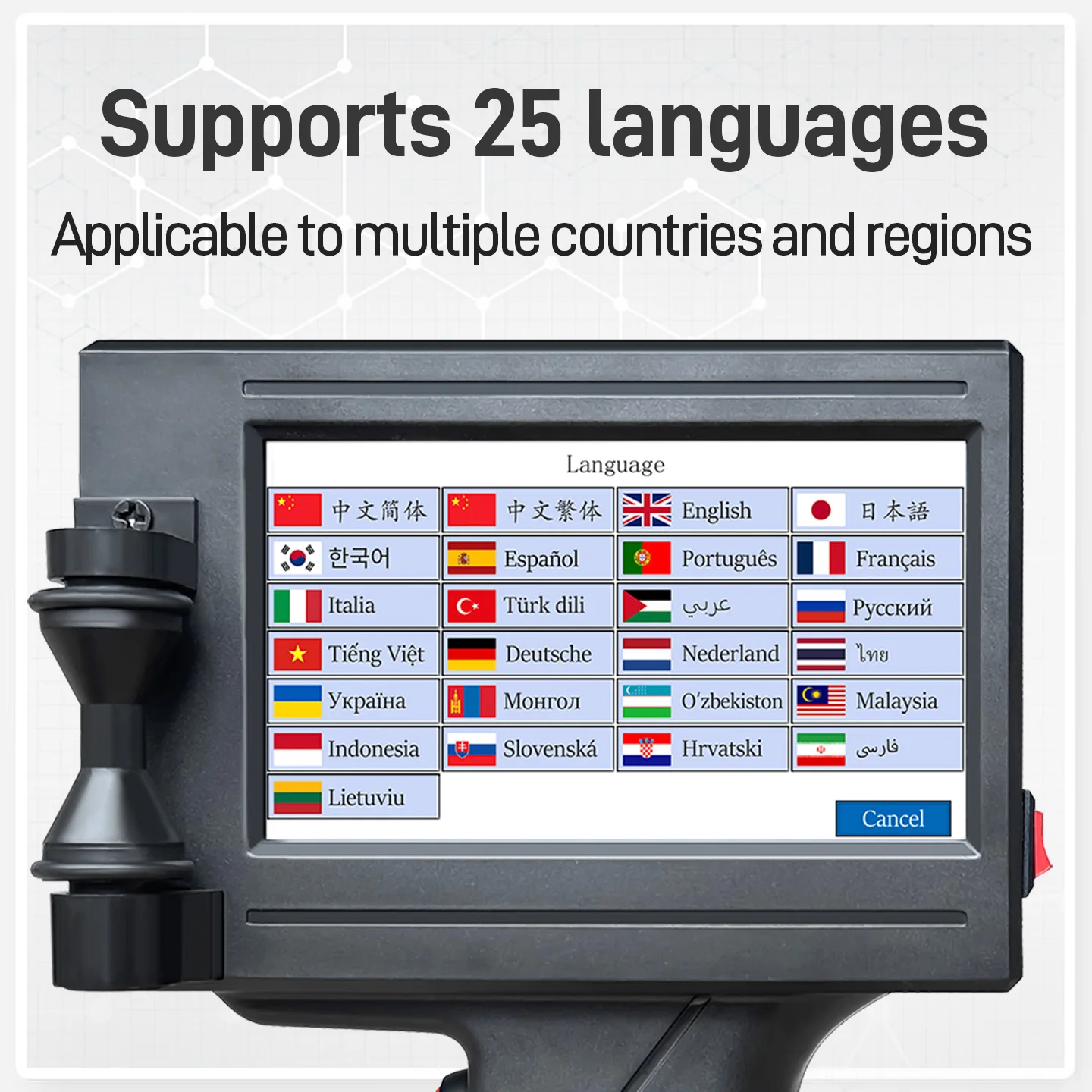 High-definition inkjet printer for printing production date QR codes and barcode inkjet guns